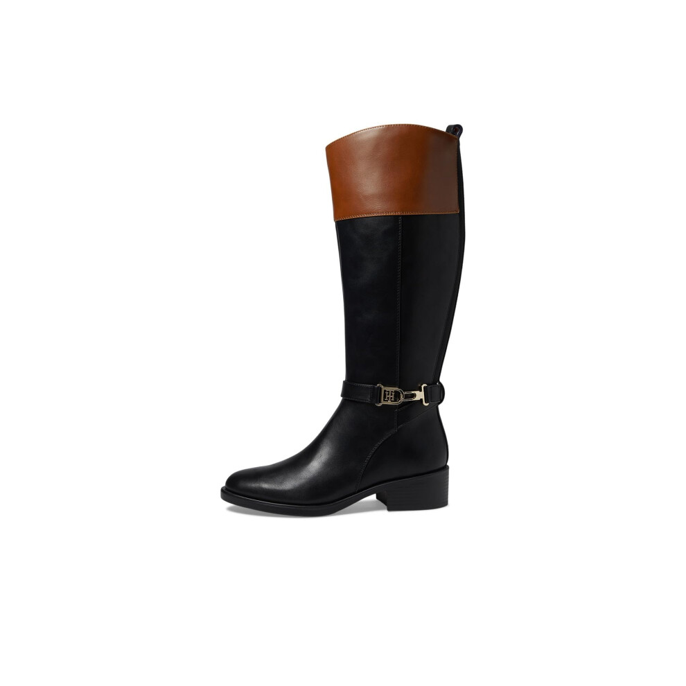 Tommy Hilfiger Women's IONNI Knee High Boot  Black/Tan 001  6