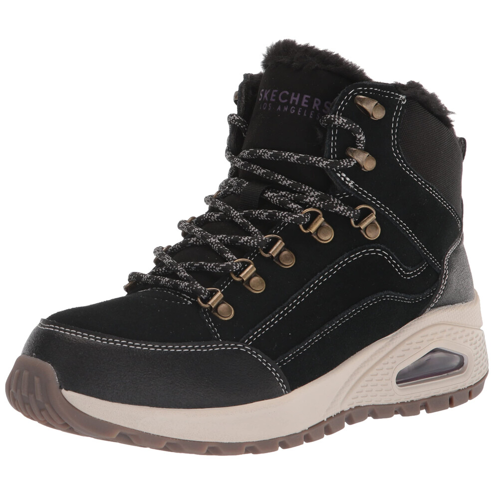 Skechers womens Uno Rugged Fashion Boot  Black  8.5 US