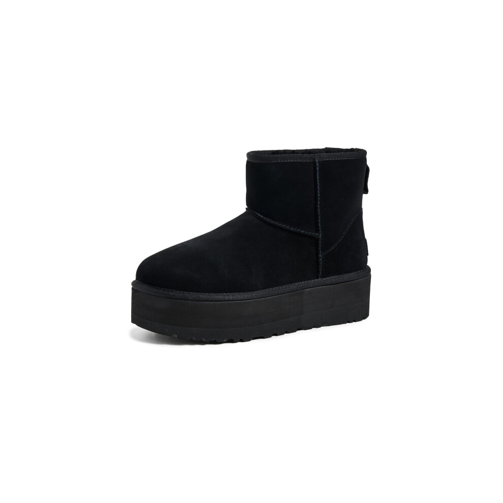 UGG Women's Classic Mini Platform Boot  Black  7