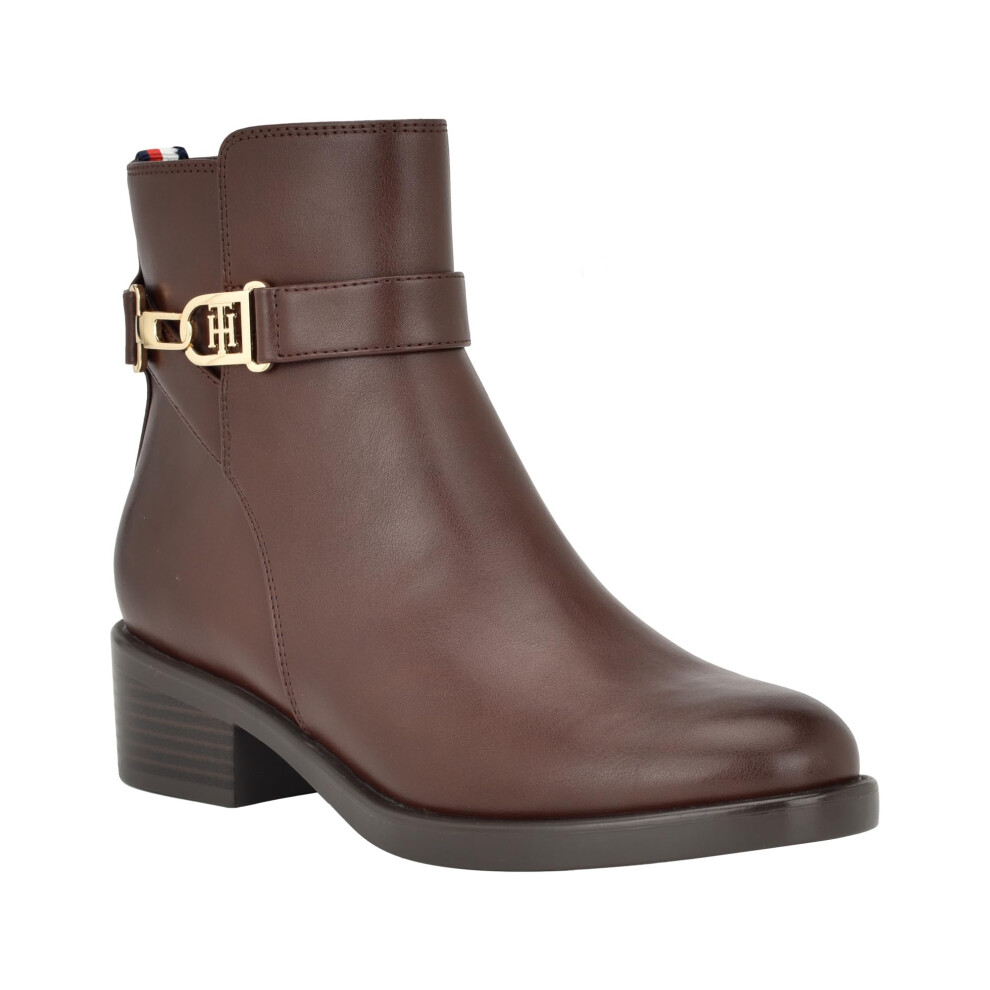 Tommy Hilfiger Women's IANZI Ankle Boot  Cognac 200  8.5