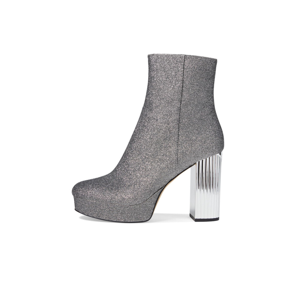 Michael Kors Porter Platform Bootie Silver 7 M