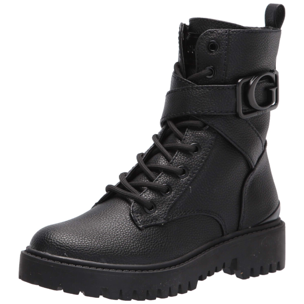 GUESS Women's ORANA Combat Boot  Black  6.5