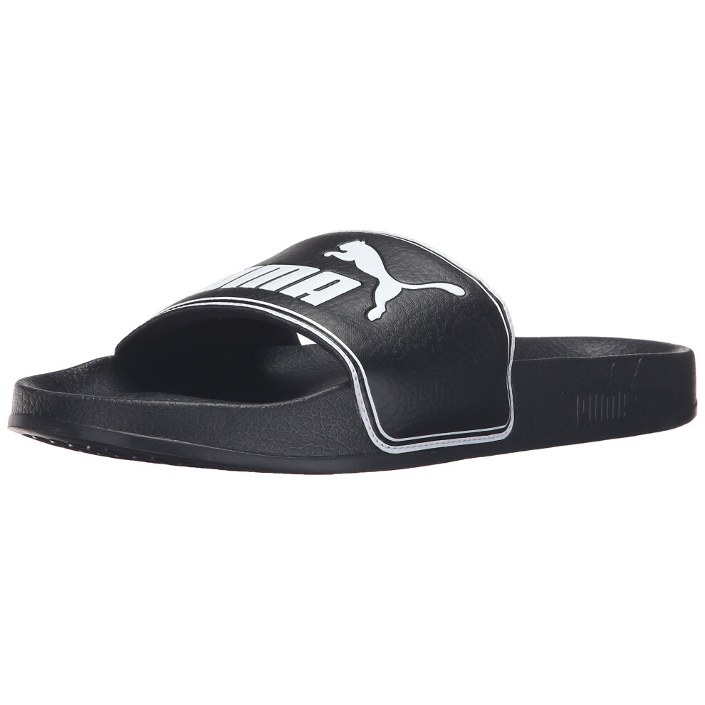 PUMA Unisex-Adult Men's Leadcat Slide Sandal  Black/White  4