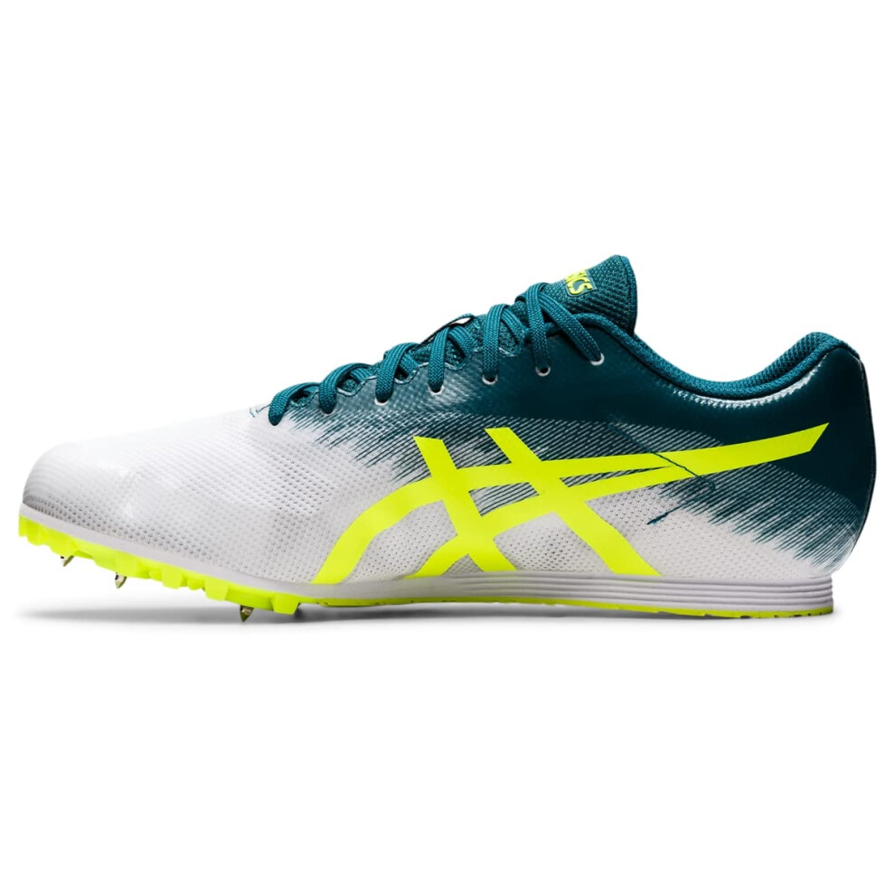 ASICS Unisex's Hyper LD 6 Track & Field Shoes  8  White/Safety Yellow