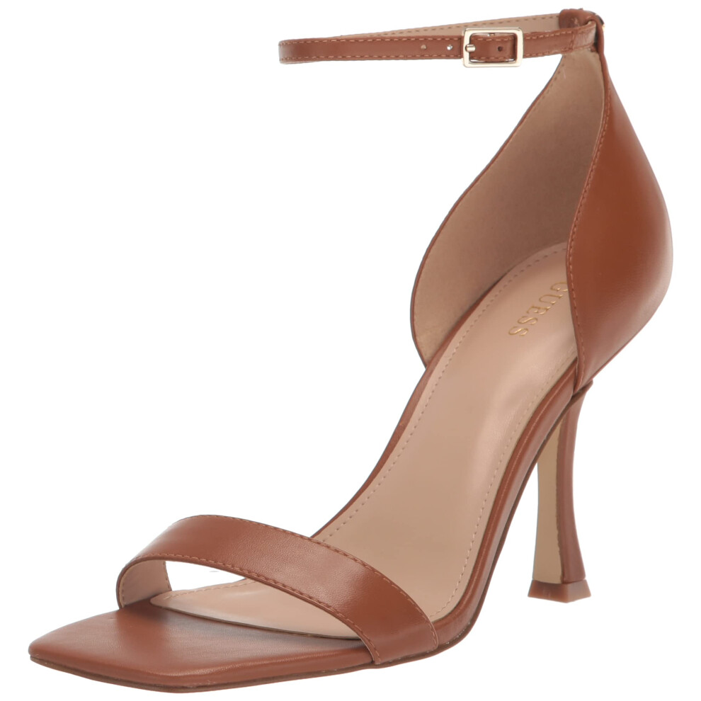 Guess Women's Yael Heeled Sandal  Cognac 210  7.5