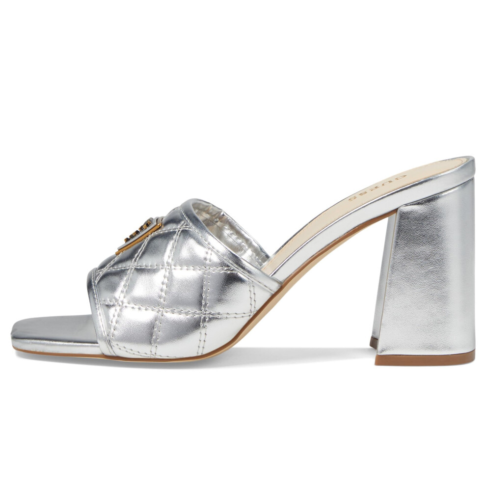 Guess Women's GELINA Heeled Sandal  Silver 040  9.5