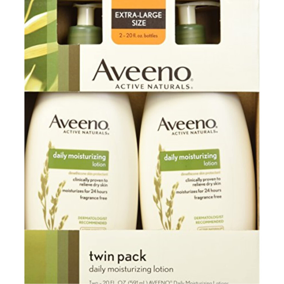 Aveeno Active Naturals Daily Moisturizing Lotion  New 2 Pack Of 20 Fl