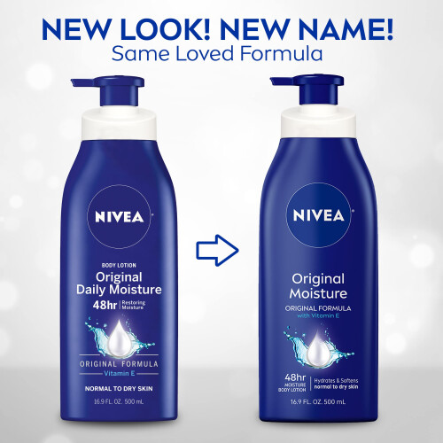 NIVEA Loo Corporal Hidratante Diria Original Nivea 16,9 onas (pacote com 4) 1