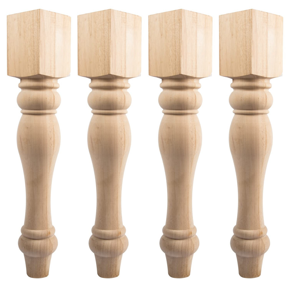 La Vane Lot de 4 pieds de table de ferme    pais 40 x 8,9 x 8,9 cm en bois d'h   v   a brut de remplacement pour banc, table basse, table     manger