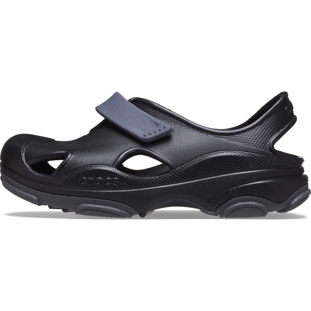 Crocs Kids All Terrain Fisherman Sandals  Black  Numeric_8 US Unisex T