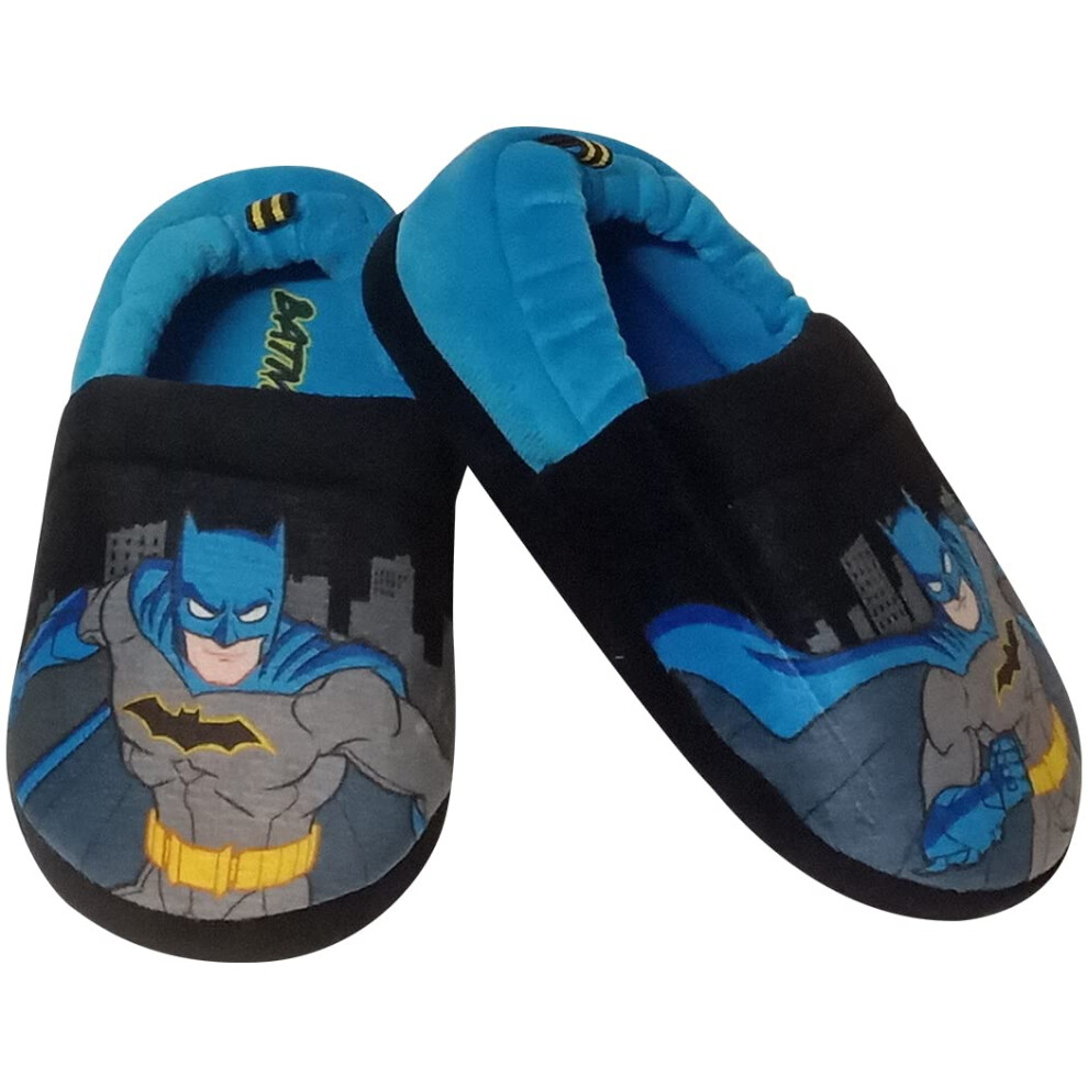 DC Comics Boy's Batman Plush Slippers (Black/Blue  Numeric_5)