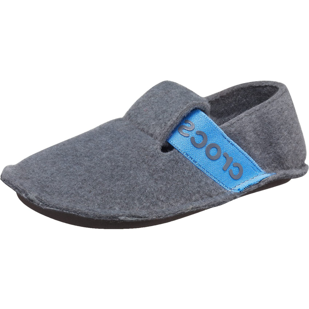 Crocs Kids' Classic Slipper | Fuzzy Slippers  Slate Grey  11 Little Ki