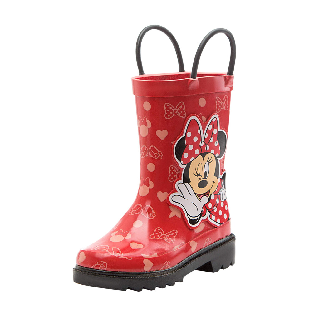 Disney Girls Minnie Mouse Character Printed Waterproof Easy-On Rubber