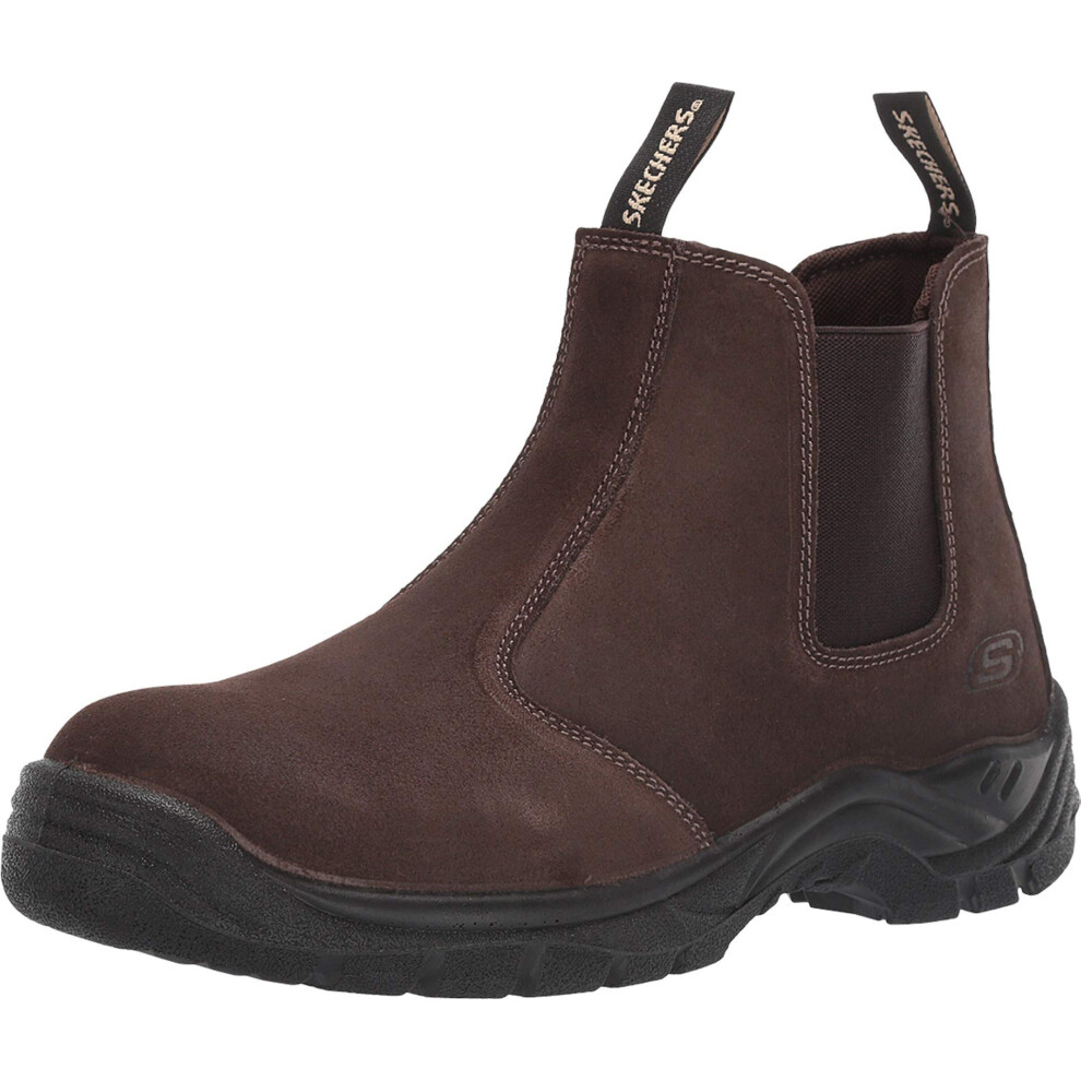 Skechers Men's Chelsea Boot Construction Shoe  Brown  7