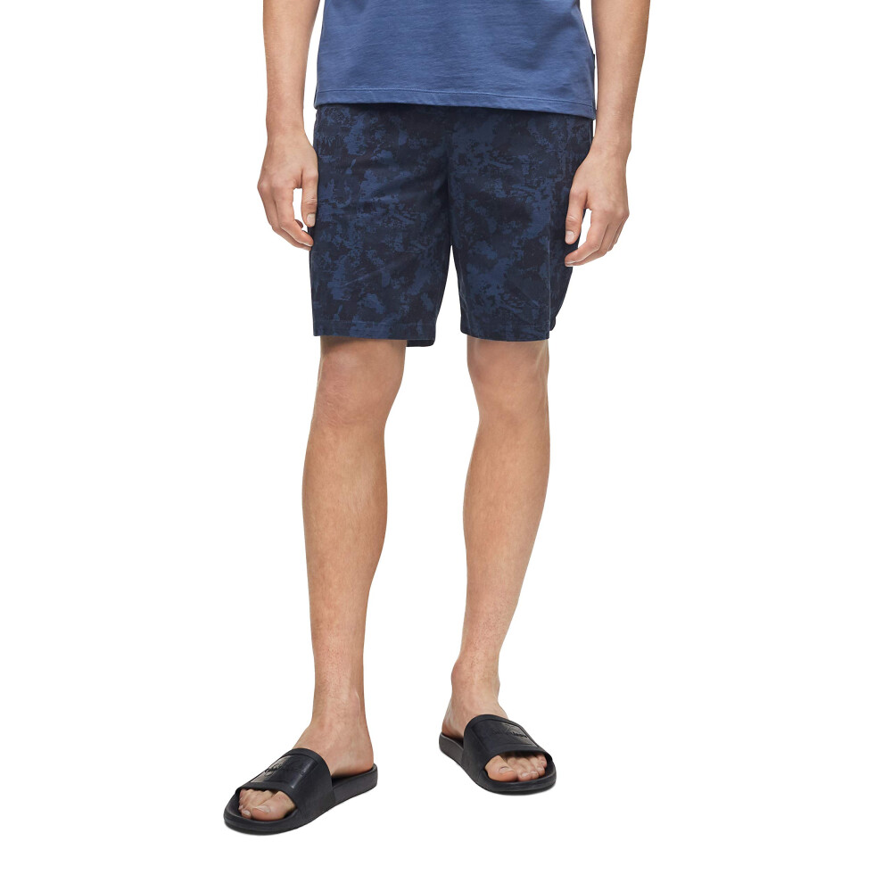 Calvin Klein Men's Casual Twill Print Shorts  Sky Captain  36