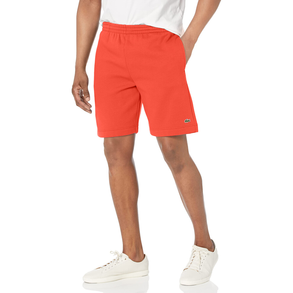 Lacoste Men's Organic Brushed Cotton Fleece Shorts  Watermelon  Small