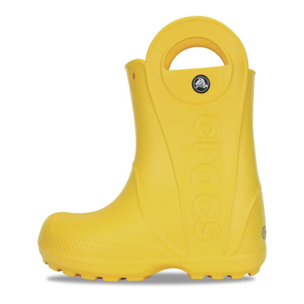 Crocs unisex child Rain Boot  Yellow  6 Toddler US