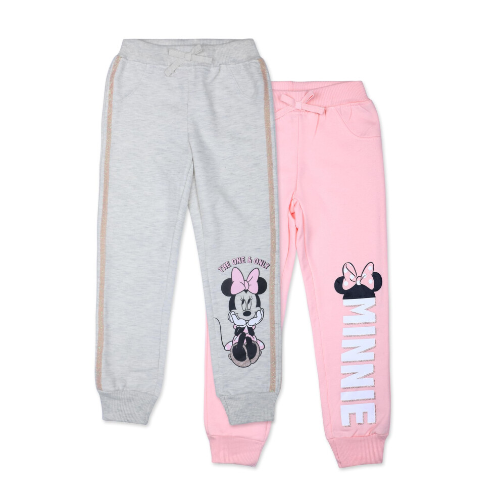 Disney Minnie Mouse Girls 2 Pack Jogger Pants for Toddler and Little K