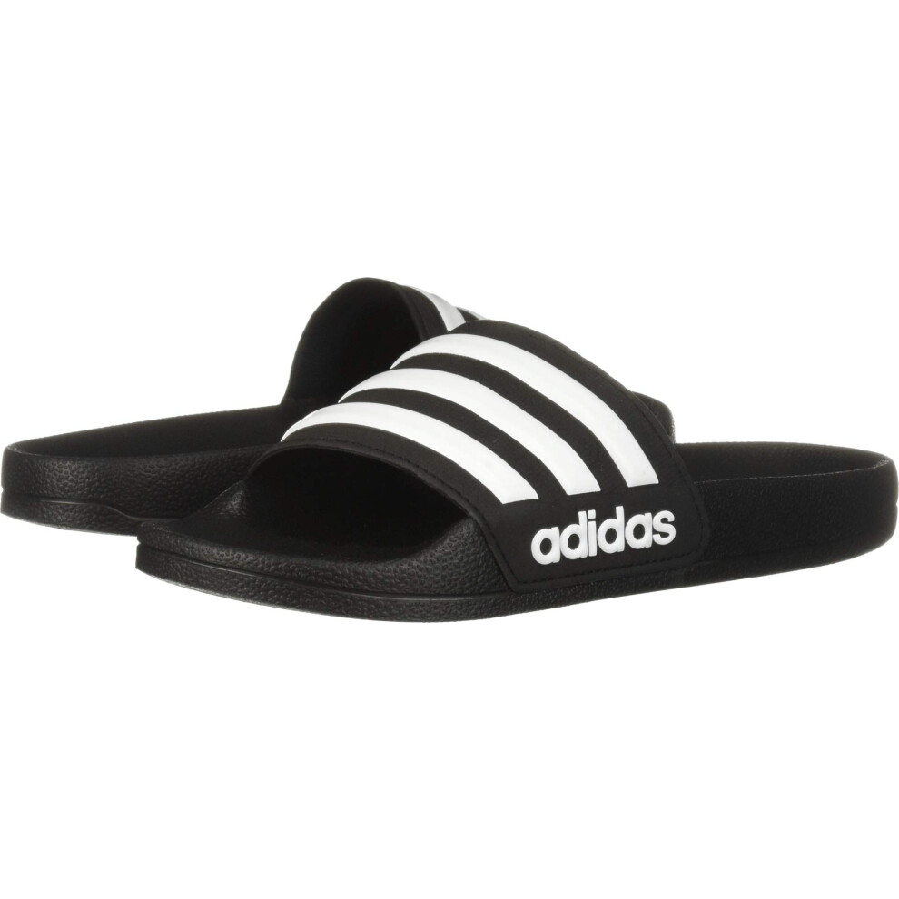 adidas Kids Adilette Shower Slides  Core Black/White/Core Black  10 US