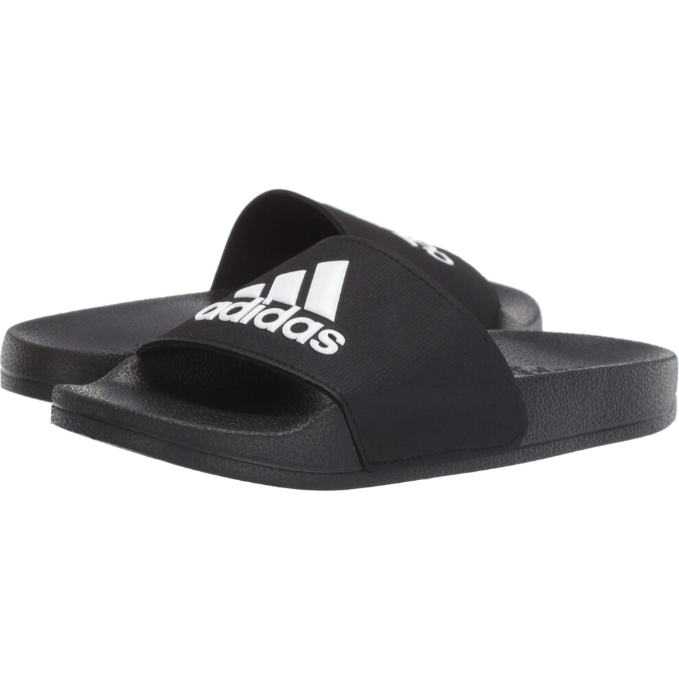 adidas Adilette Shower Slides Sandal  Black/White/Black  2 US Unisex L