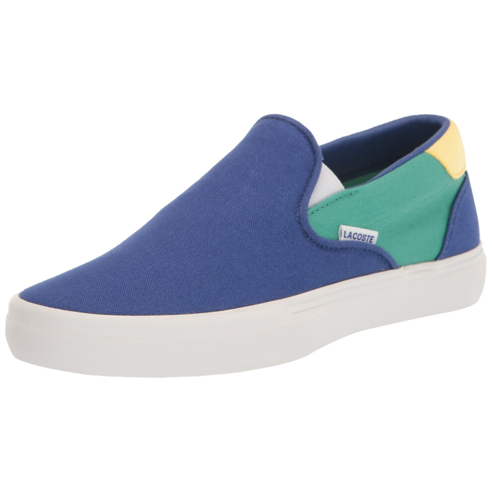 Lacoste Kids Jump Serve Slip on Sneaker  Blu/Grn  5 US Unisex Toddler