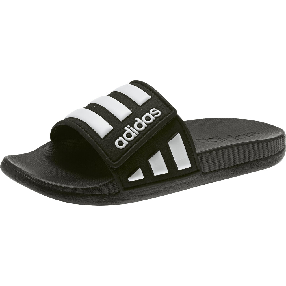 adidas Adilette Comfort Adjustable Slides  Black  2 US Unisex Little K