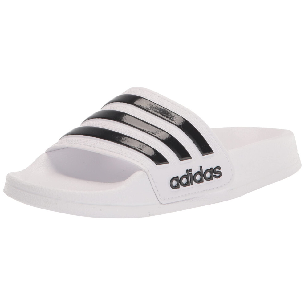 adidas Adilette Shower Slides Sandal  White/Black/Black  5 US Unisex B