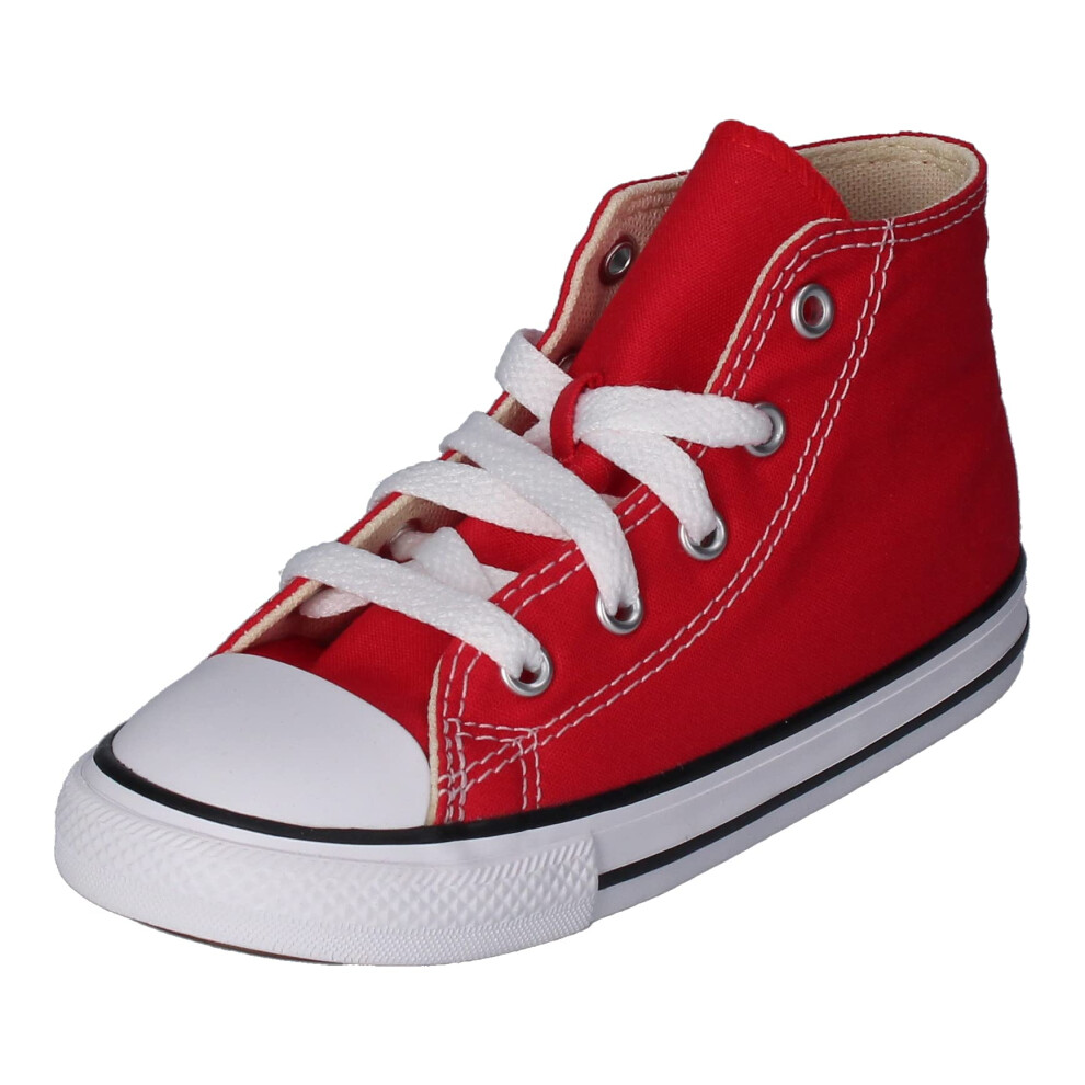 Converse Kids' Chuck Taylor All Star Canvas High Top Sneaker  red  7 M