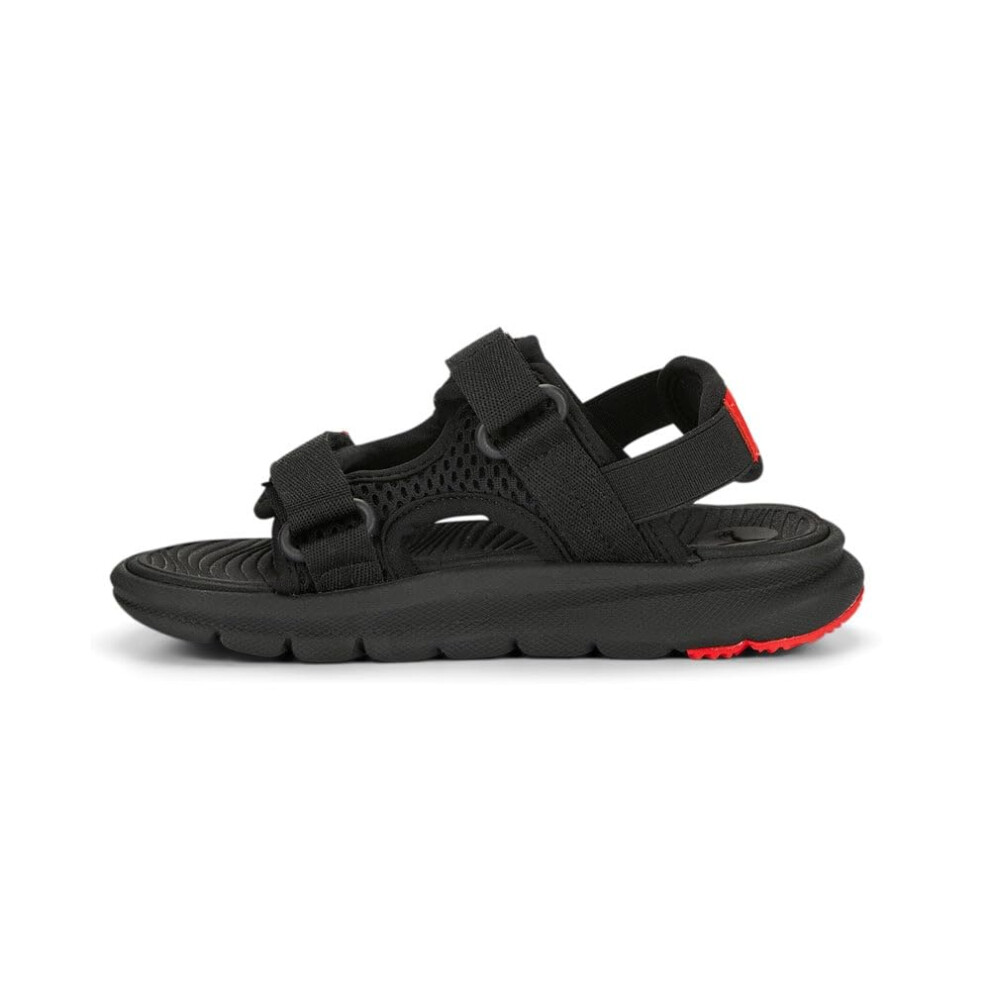 PUMA Evolve Sport Sandal  Black White-for All Time Red  2 US Unisex Li