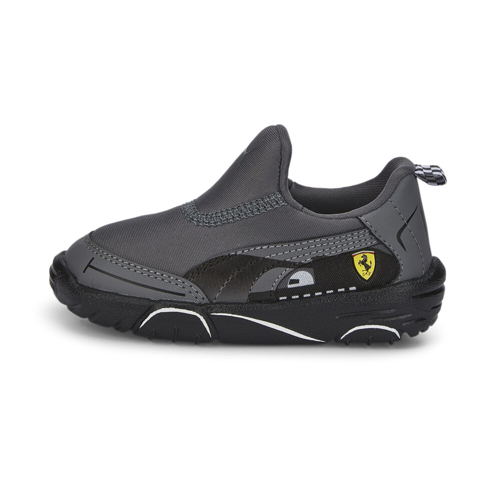 PUMA Ferrari Bao Kart Sneaker  Smoked Pearl Black  1 US Unisex Little