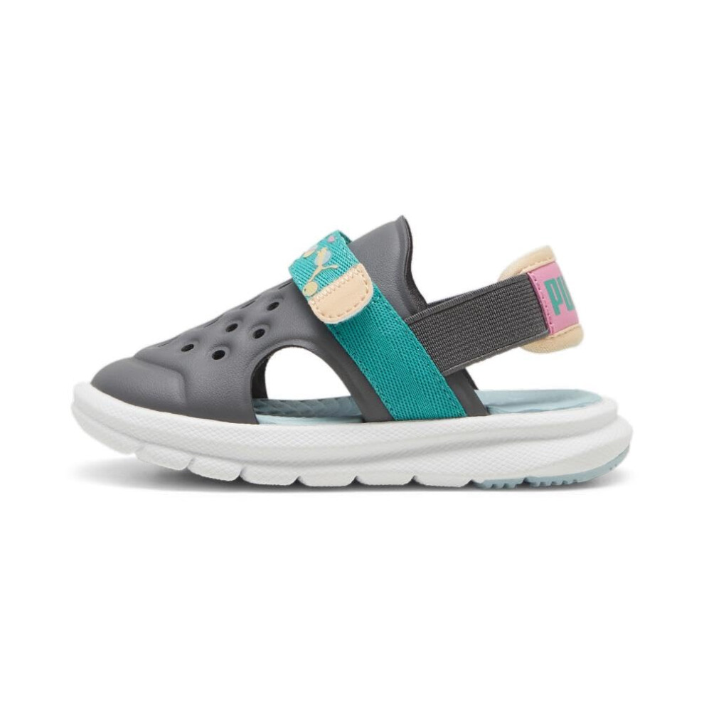 PUMA Evolve Sport Sandal  Cool Dark Gray-Sparkling Green-Turquoise Sur