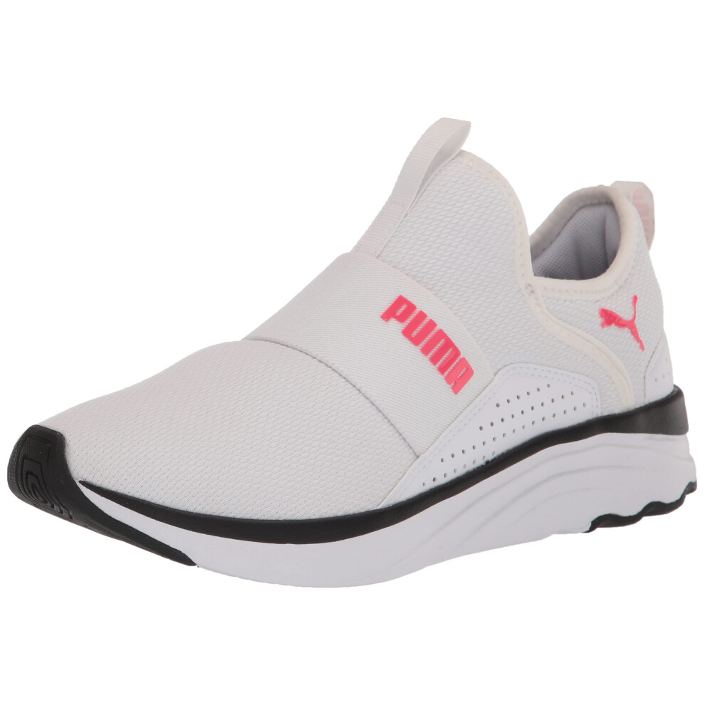 Puma SOFTRIDE Sophia Slip On Running Shoe  White-Paradise Pink Black