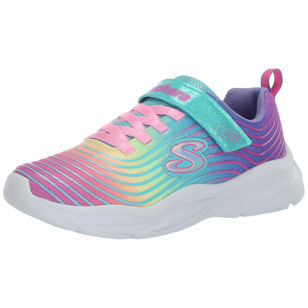 Skechers Kids Girls Power Jams-Pastel Speed Sneaker  Turquoise/Multi