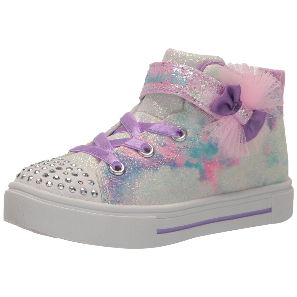 Skechers Kids Girls Twinkle Sparks-Ombre Dazzle Sneaker  Lavender/Mult