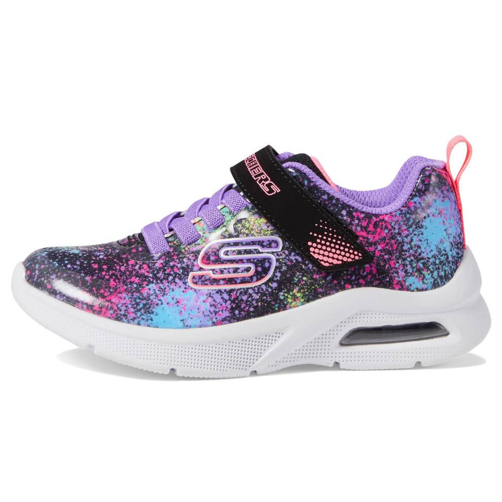 Skechers Girls Microspec Max Sneaker  Black/Multi  13 Little Kid