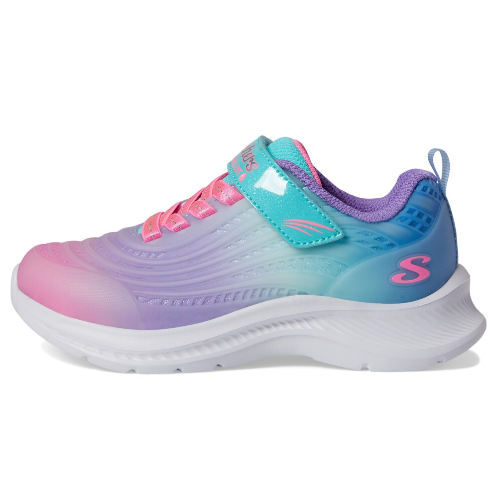 Skechers Girls Jumpsters 2.0-Blurred Dream Sneaker  Turquoise/Multi  1