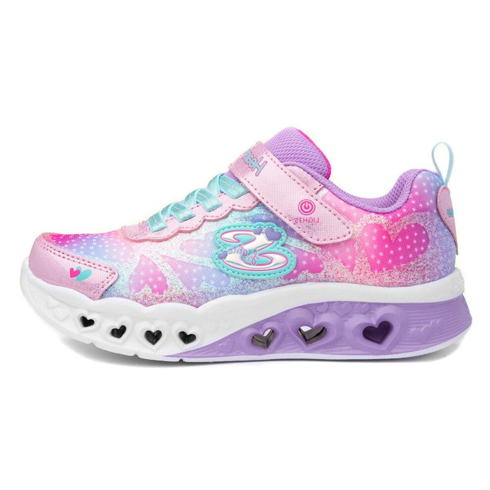 Skechers Flutter Heart Lights-Simply Sneaker  Pink/Multi  11 US Unisex