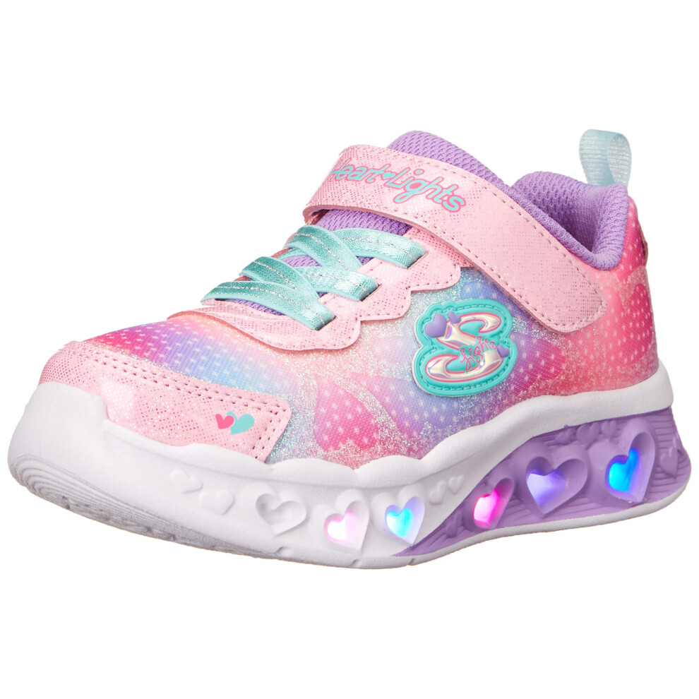 Skechers Kids Flutter Heart Lights-Simply Sneaker  Pink/Multi  6 US Un