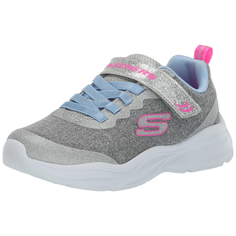 Skechers Kids Girls Power Jams-Everyday Bestie Sneaker  Light Grey  3.