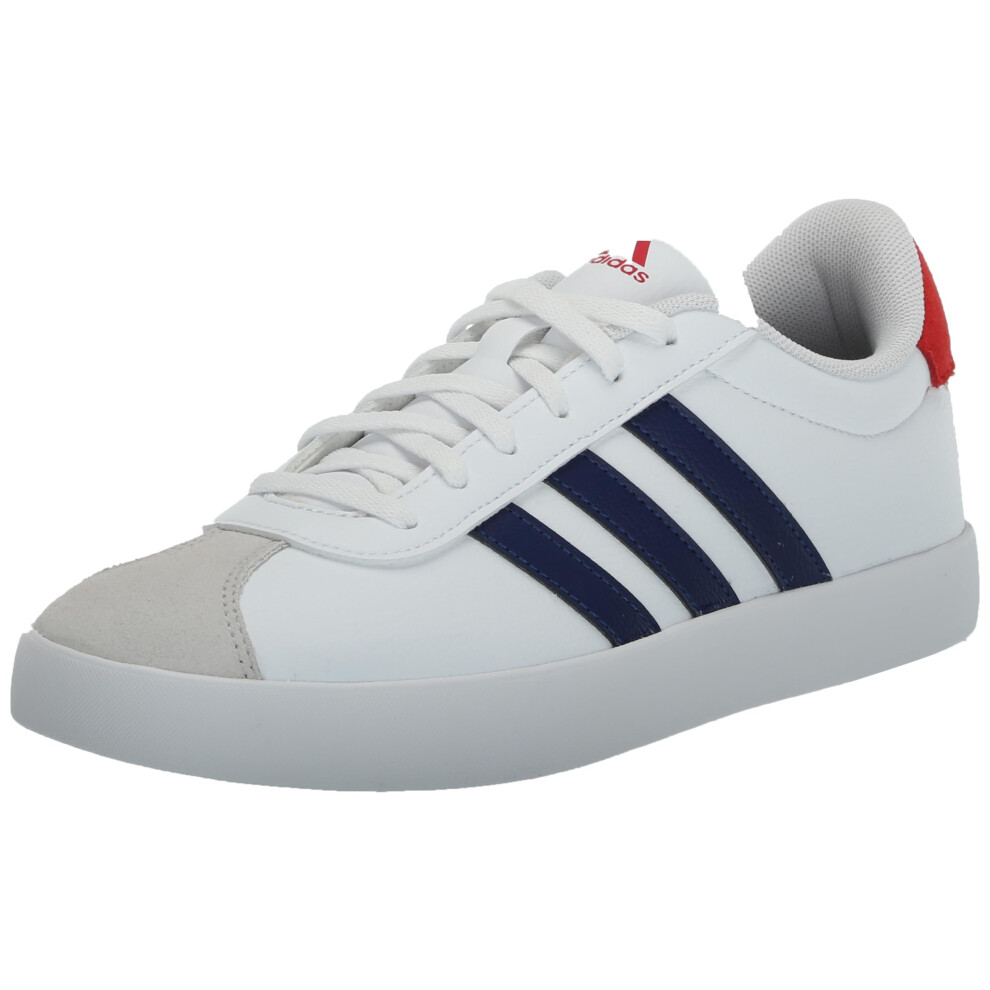 adidas VL Court 3.0 Sneaker  White/Dark Blue/Better Scarlet  13 US Uni