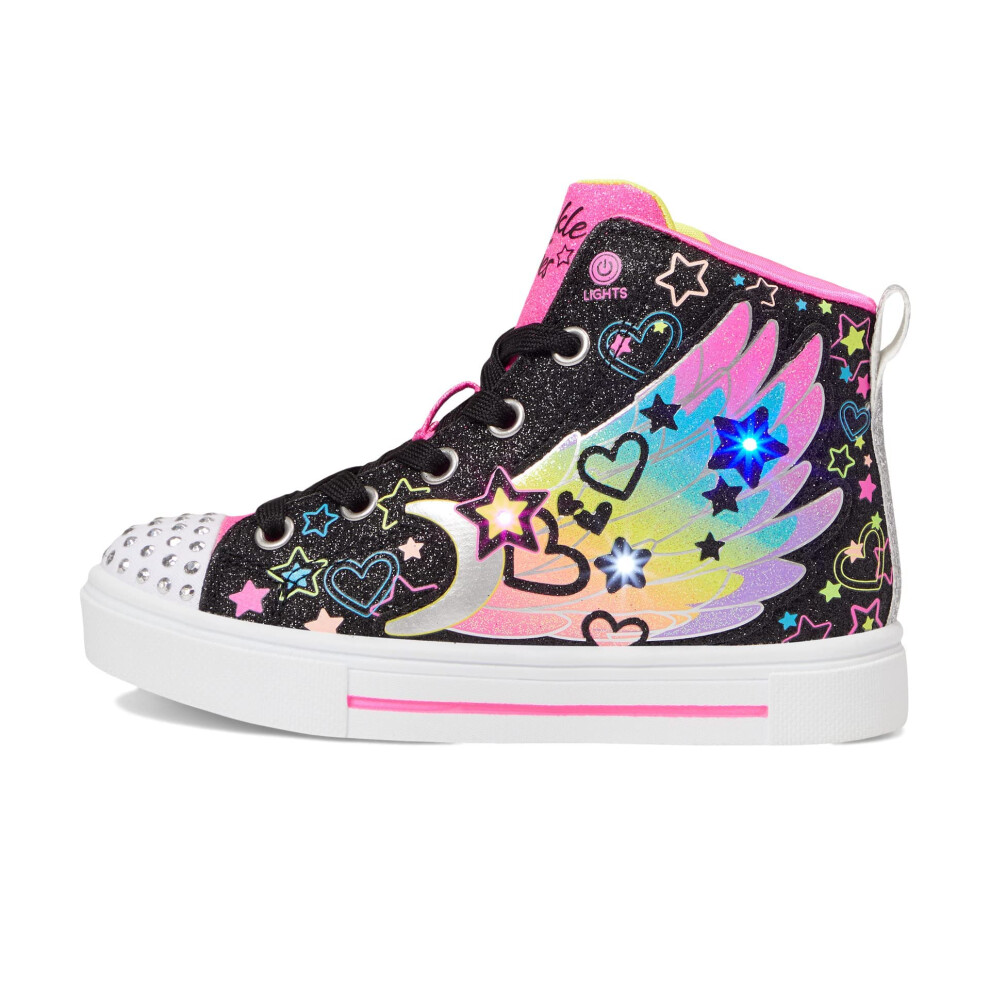 Skechers Kids Girls Twinkle Sparks-Galaxy Glitz Sneaker  Black/Multi