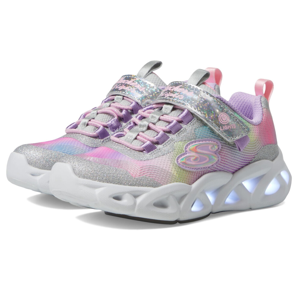 Skechers Kids Twisty Brights 2.0 Sneaker  Silver/Multi  3.5 US Unisex