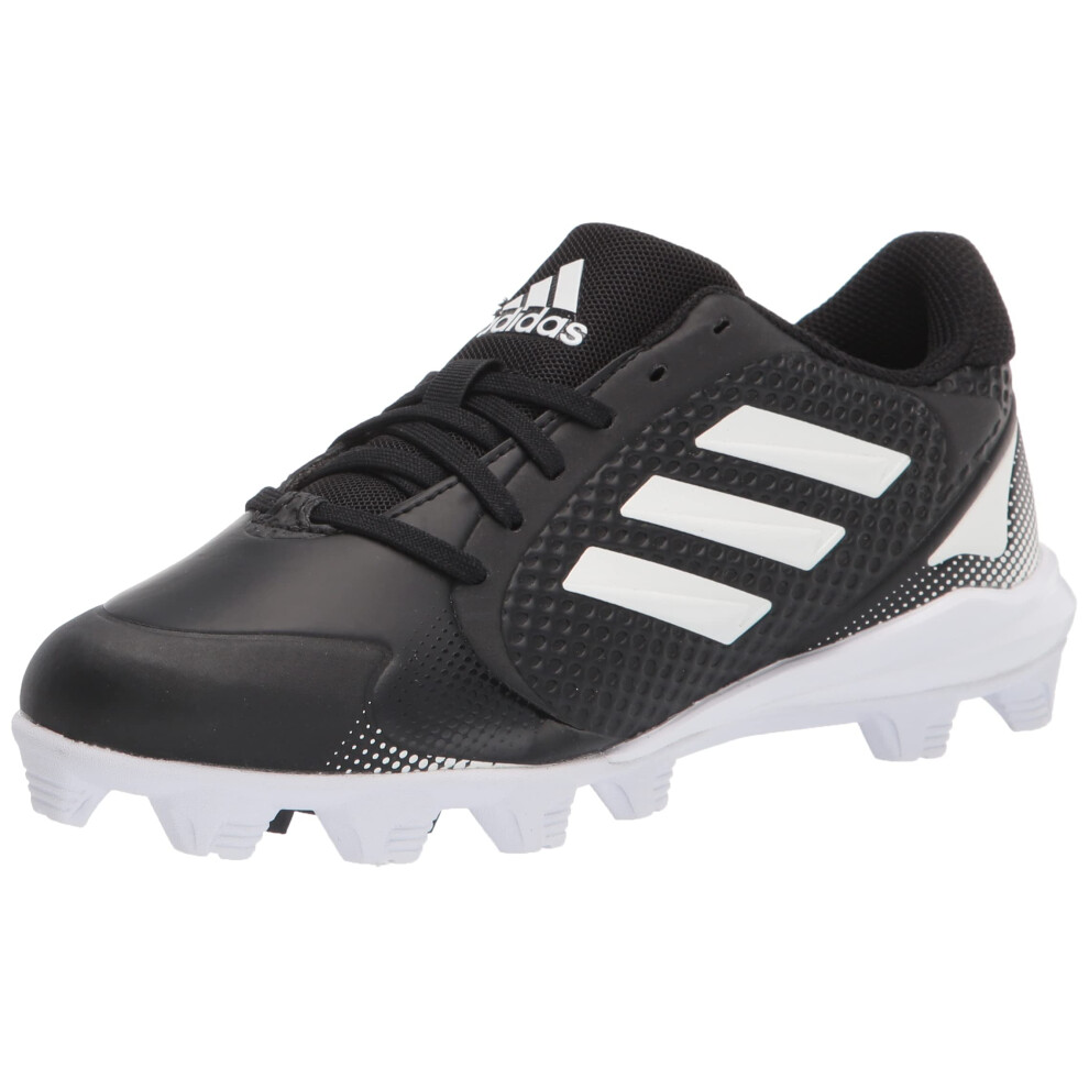 adidas Purehustle 2 MD Baseball Shoe  Black/White/White  4.5 US Unisex