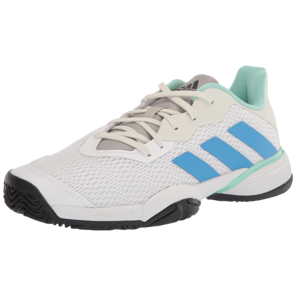 adidas Barricade Tennis Shoe  White/Pulse Blue/Black  4 US Unisex Big