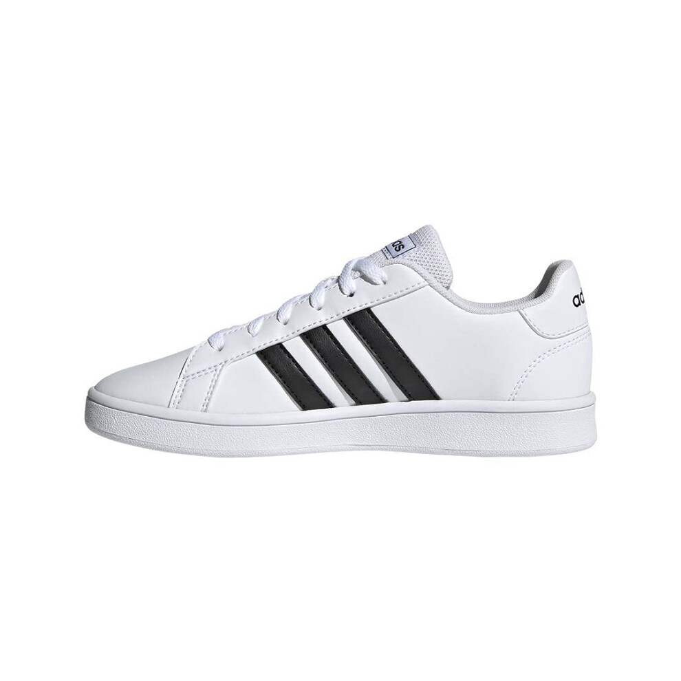 adidas unisex child Grand Court - Kids Sneaker  White/Black/White  1.5