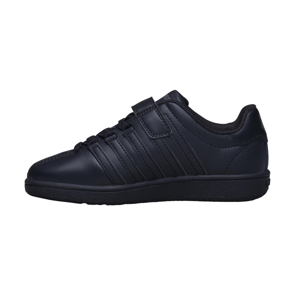 K-Swiss Kid's Classic VN Velcro Sneaker  Black/Black  2 M