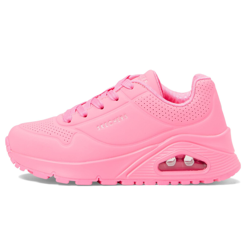 Skechers Girls UNO GEN1-NEON Glow Sneaker  NeonPink  13 Little Kid