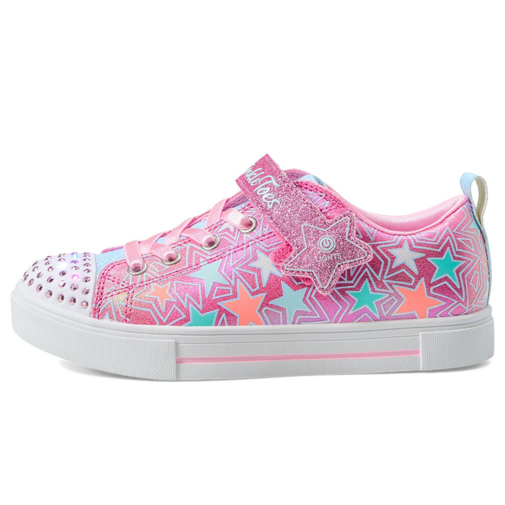 Skechers Kids Girls Twinkle Sparks-Shimmer Star Sneaker  Pink/Multi  1