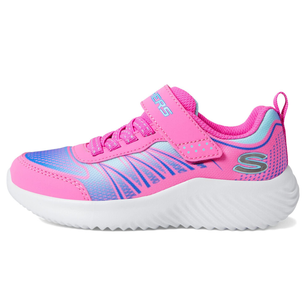 Skechers Kids Girls Bounder-Groovy Moves Sneaker  Hot Pink/Multi  3 Li