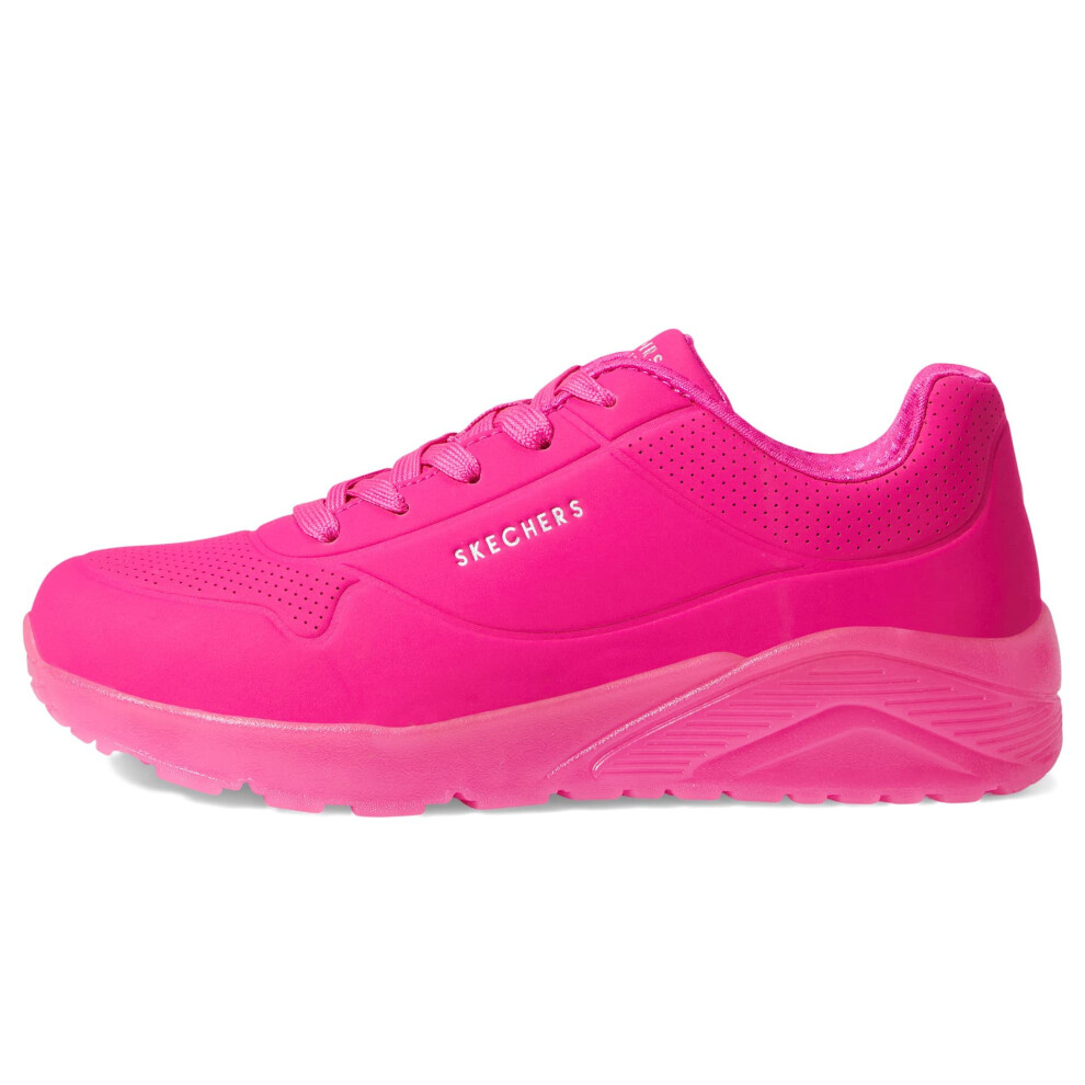 Skechers Kids Girls Street Uno Ice Sneaker  Hot Pink  2 Little Kid